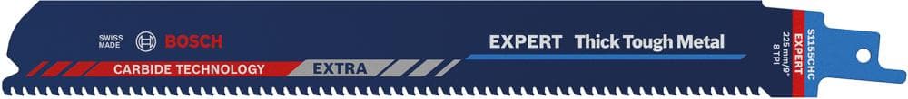 Pânză de ferăstrău sabie S 1155 CHC EXPERT, pentru metal, 225 mm, carbură, pas dantură 3 mm, Bosch