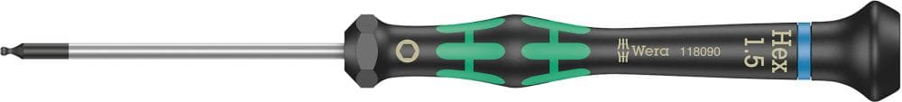 Șurubelniță pentru electroniști, 1,5mm, interior 6 canturi, cap sferic, 05118090001, Wera