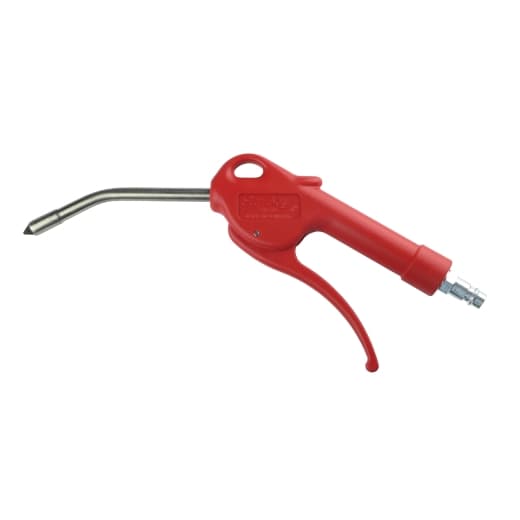 Pistol de suflat cu aer comprimat JWL SUPER-SILENT, Ø8mm, 41322, țeavă îndoită din inox, complet cu racord, max 12 bar, ELMAG