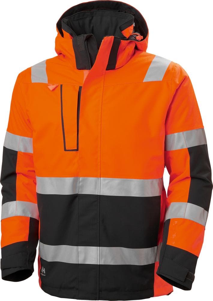 Geacă de iarnă ALNA 2.0 reflectorizantă, portocaliu/abanos, HELLY HANSEN