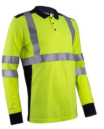 Tricou polo multirisc EKHI Neon HV, mărimea 2XL
