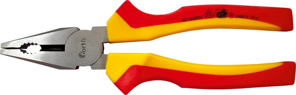 Clește combinat 160 mm, mâner multicomponent, izolat VDE, FORTIS