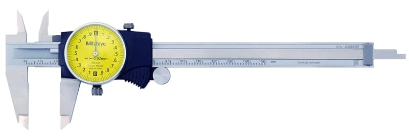 Șubler cu ceas comparator (seria 505), diviziune 0,02 mm, MITUTOYO