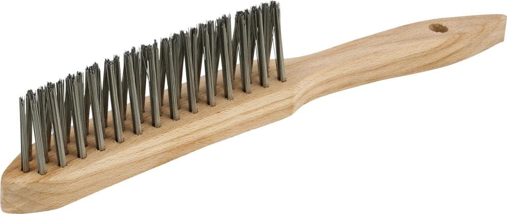 Perie de sârmă din inox în formă de V, 3 rânduri sârmă 0,35 mm dreaptă, 295/145 mm, OSBORN
