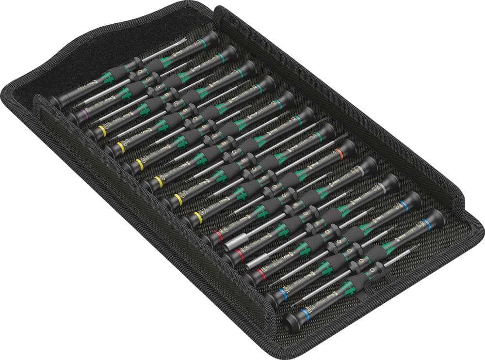 Set șurubelnițe pentru electroniști, 25 piese, Kraftform Micro, în husă 2go, 05134000001, Wera