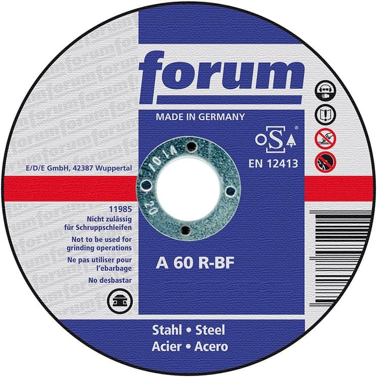 Disc de debitat pentru oțel 115x1,0 mm, drept, FORUM