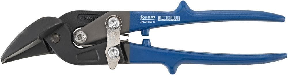 Foarfecă pentru tablă "Ideal", tăiere pe dreapta cu sistem pârghie 240 mm, FORUM