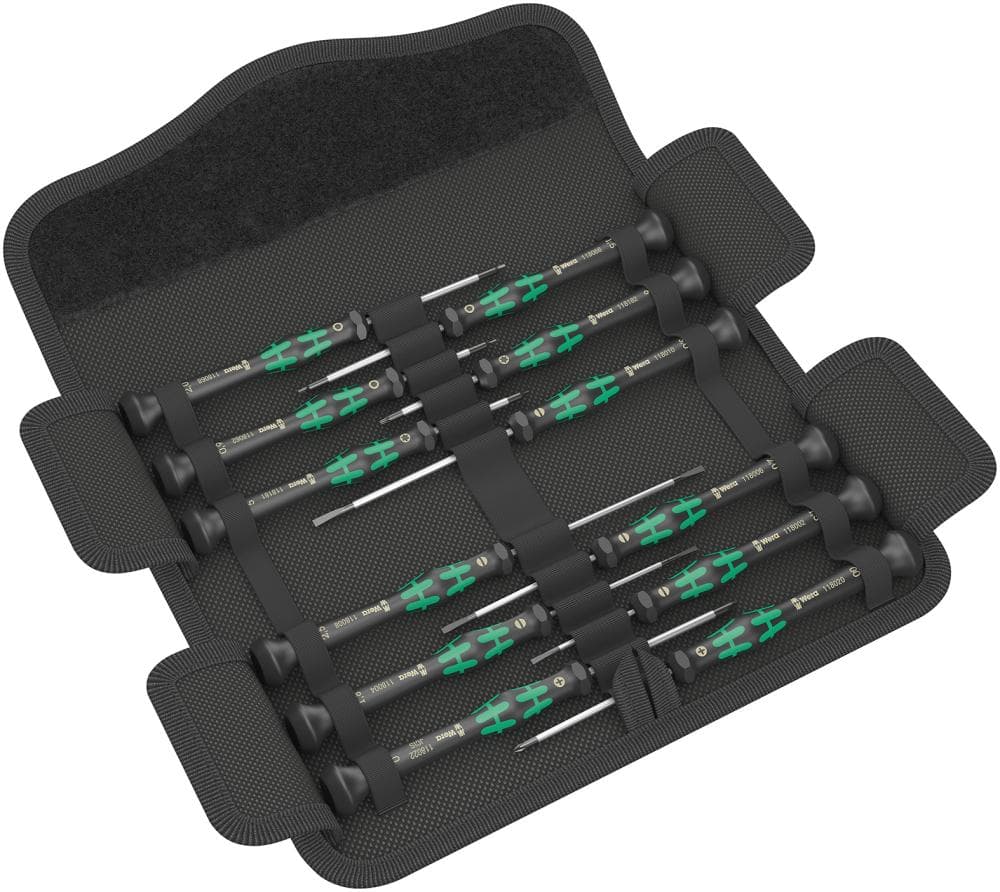 Set șurubelnițe pentru electroniști, 12 piese, în geantă de brâu, 05073675001, Wera