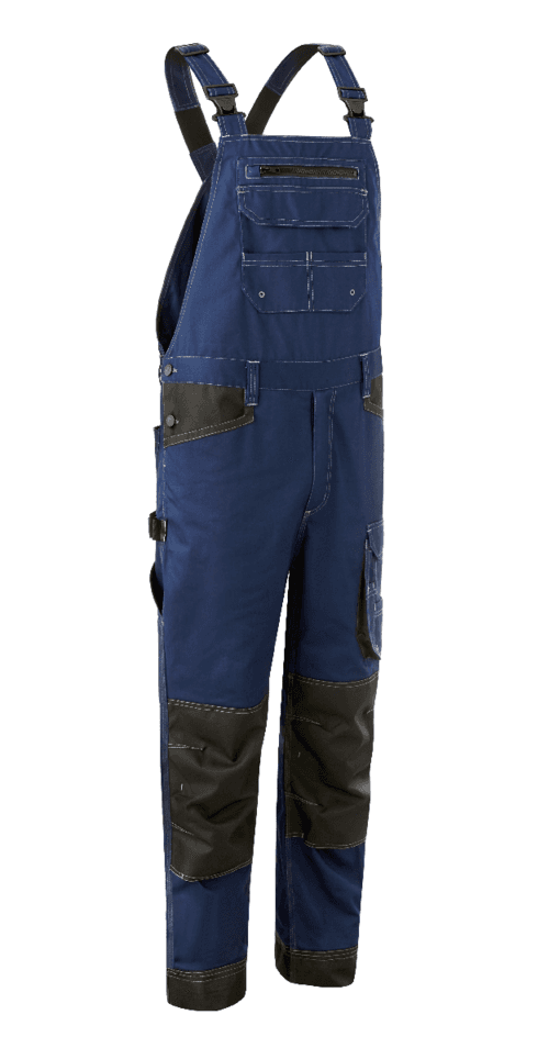 Barva pantaloni cu pieptar, albastru închis, mărimea 2XL