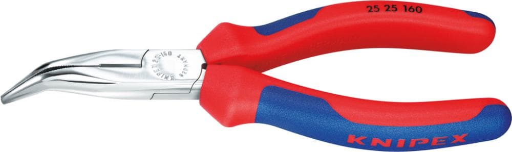 Clește cu bacuri semirotunde 160 mm, îndoite, cromat, 25 25 160, KNIPEX