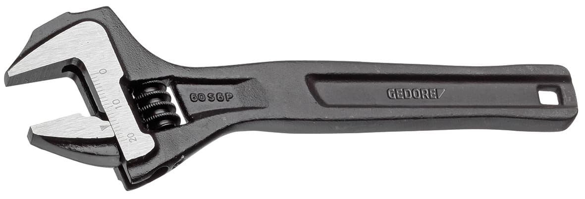 Cheie reglabilă cu role, 8", 25 mm, mâner bicomponent, Nr. 60 S 8 P, GEDORE