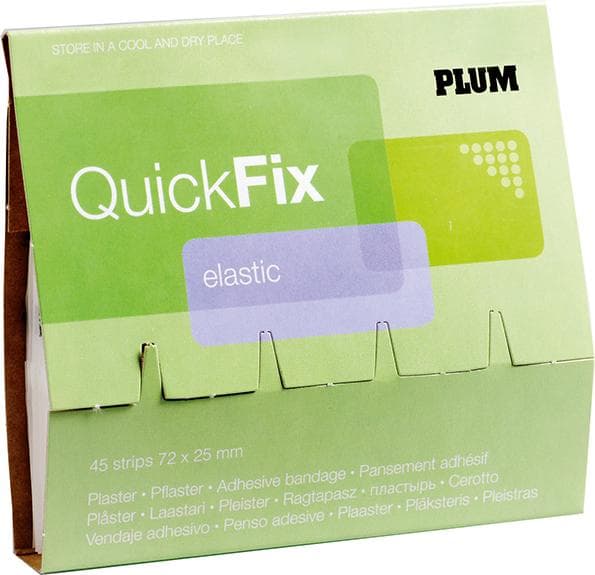Pachet de reumplere QuickFix Elastic cu 45 plasturi, Plum