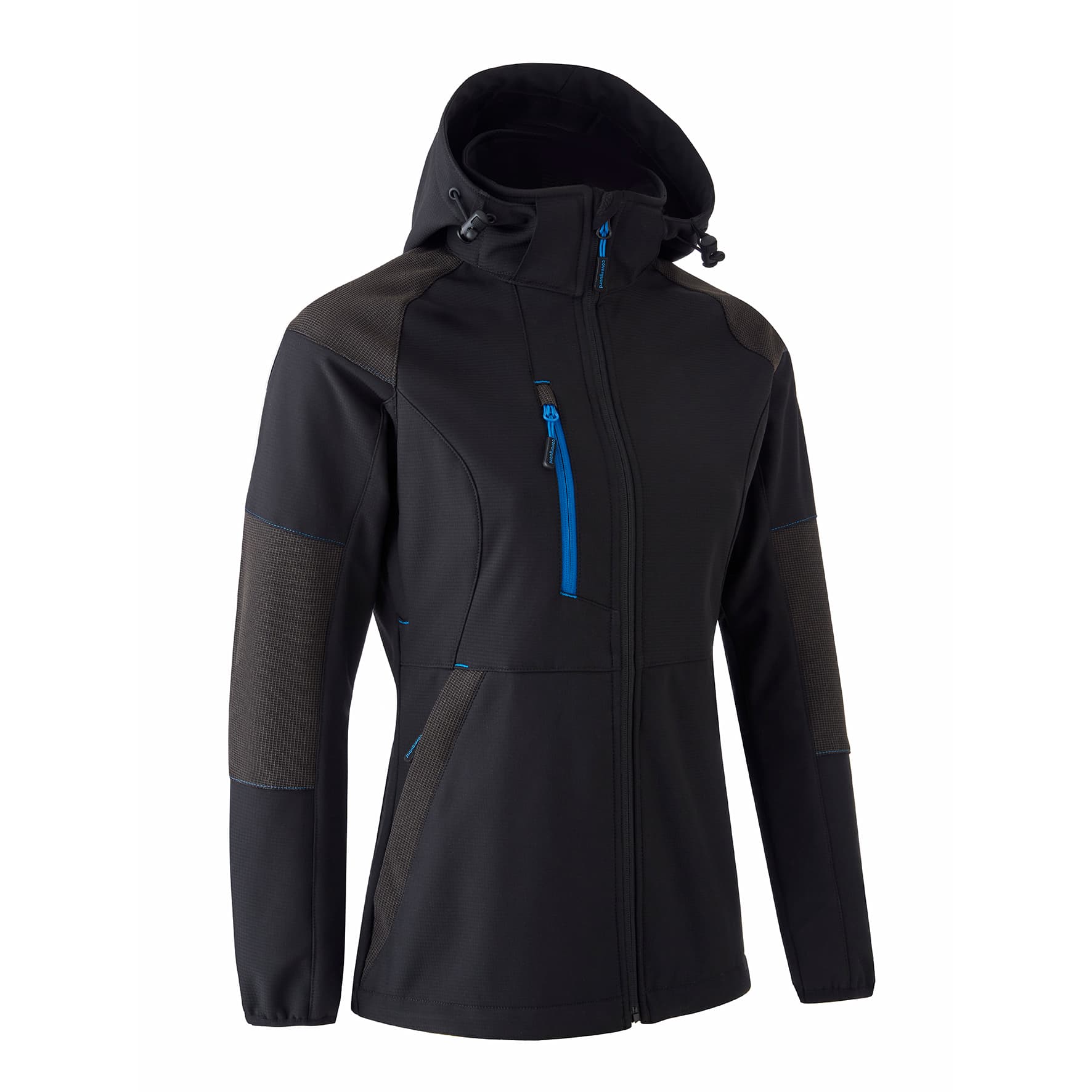 ANTELOPE jachetă softshell pentru femei, negru/albastru, mărimea 2XL