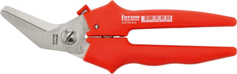 Foarfecă combinată inox cu lamă îndoită 190 mm, FORUM