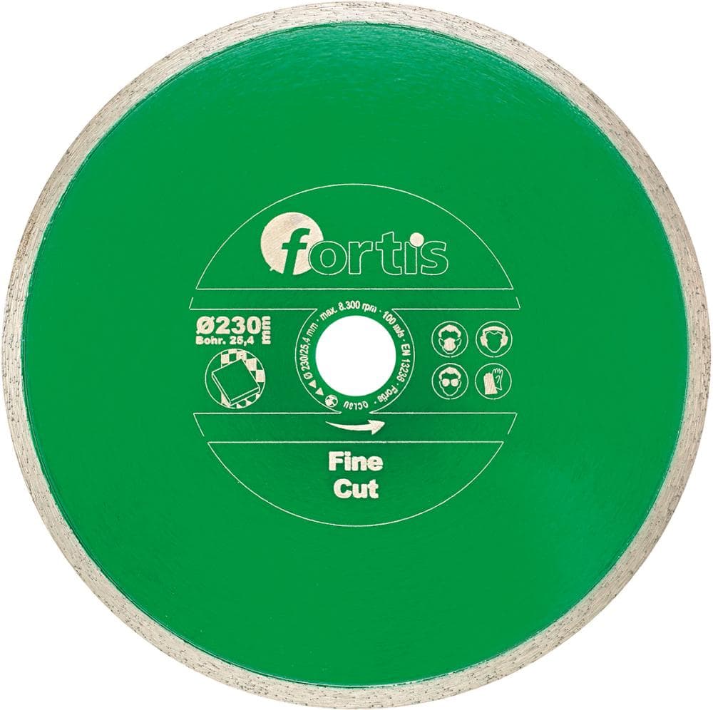 Disc diamantat pentru debitat gresie și faianță, tăiere uscată, 115mm, FORTIS
