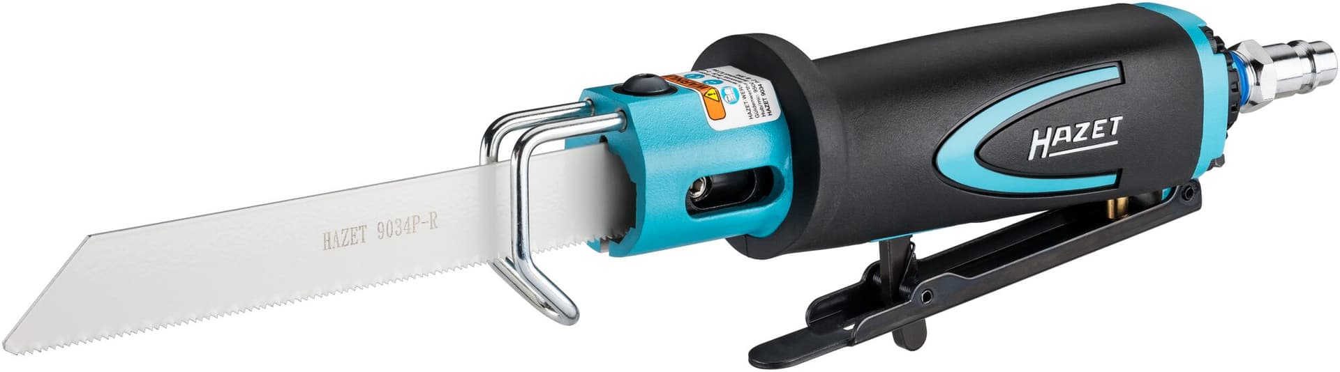 Fierăstrău pendular pneumatic pentru tăiere aluminiu/oțel 4/3 mm, cursă 10 mm, 9500 rotații/min, Hazet