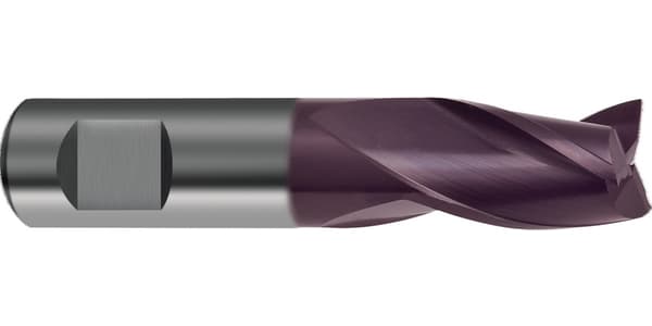 Mini-freză pentru găuri alungite (5573), carbură monobloc, FIRE, 3 tăișuri, tip N, coadă HB, GÜHRING