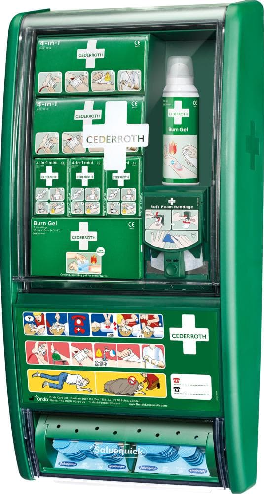 Stație de prim ajutor pentru arsuri, 290x560x120 mm, CEDERROTH Holthaus Medical