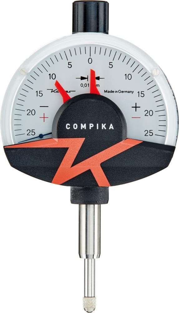 Ceas comparator de precizie COMPIKA, 0-0,1 mm, citire 0,001 mm, Ø 62 mm, KÄFER