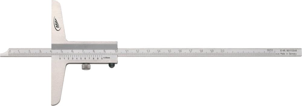 Subler de măsurare adâncime cu tijă dreaptă, 300 mm, citire 0.05 mm, DIN 862, HELIOS PREISSER