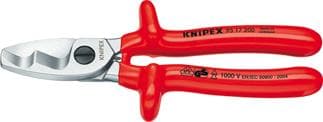 Foarfecă cablu cu tăiș dublu, izolată VDE, 200 mm, 95 17 200, KNIPEX
