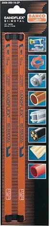 Pânză HSS bimetal SANDFLEX® pentru ferăstrău de mână, 300x13x0.65mm, 24 dinți/inch, 2 buc, 3906-300-24-2P, BAHCO