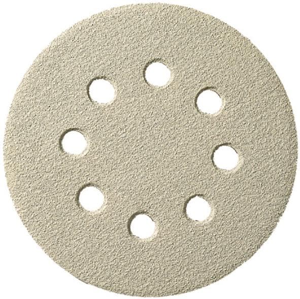 Disc abraziv cu scai alb, 125 mm, granulație 40, 8 găuri, FORUM