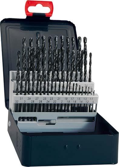 Set burghie HSS rulate DIN338, 1-5,9 mm, increment 0,1 mm, Tip N, 50 buc., FORTIS