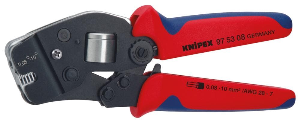 Clește de sertizat autoreglabil 190 mm, 0.08-10 mm², model 97 53 08, KNIPEX