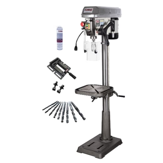 Mașină de găurit profesională cu coloană KBM 25 SN, max 25mm în oțel, MK3, 400V, 1100W, + accesorii, ELMAG