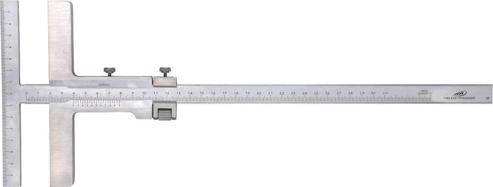 Subler de trasare 160 mm, citire 0.05 mm, inox, reglare fină, HELIOS PREISSER