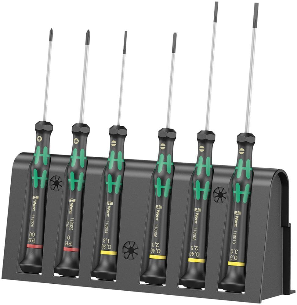 Set 6 șurubelnițe pentru electroniști drepte/cruce PH, 05118150001, Wera