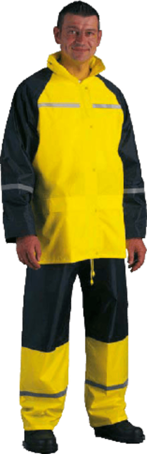 Haină de ploaie fluorescentă cu bandă reflectorizantă, galbenă, mărimea M