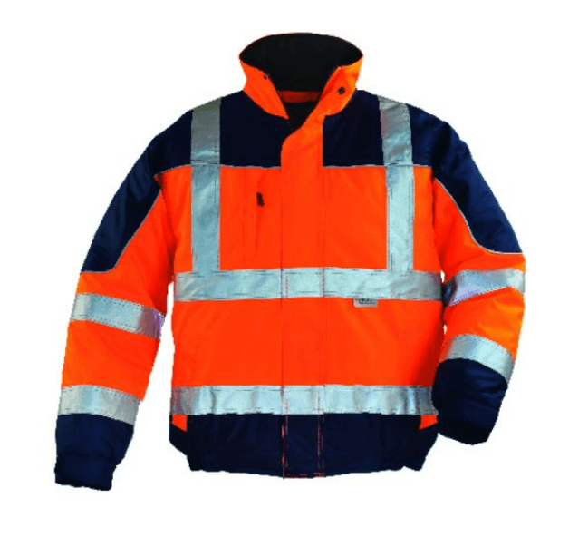Jachetă AIRPORT căptușită reflectorizantă portocalie/albastră, mărimea 2XL, COVERGUARD