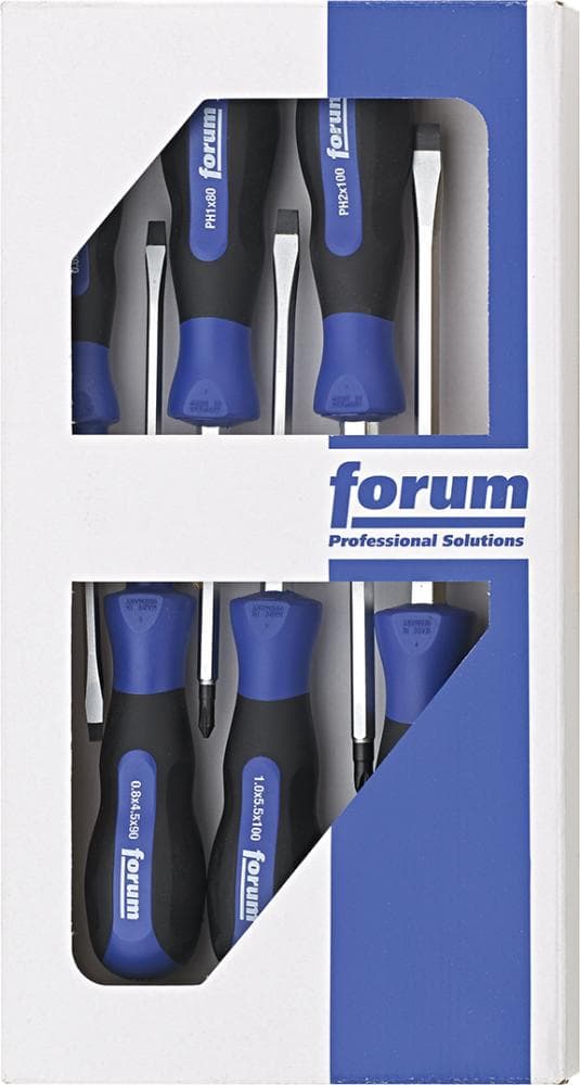 Set 6 șurubelnițe pentru șuruburi drepte și PH, FORUM