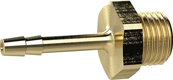 Niplu furtun cu filet exterior cilindric, alamă, filet G1/2", racord 6 mm, cheie 24 mm, RIEGLER